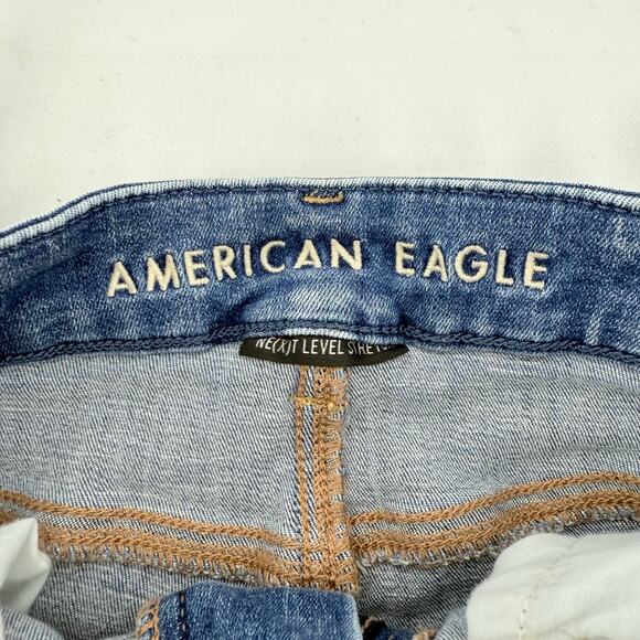 American Eagle Lot of 2 Distressed Denim Shorts Size 0 Stretch Hi-Rise Festival - Picture 7 of 10